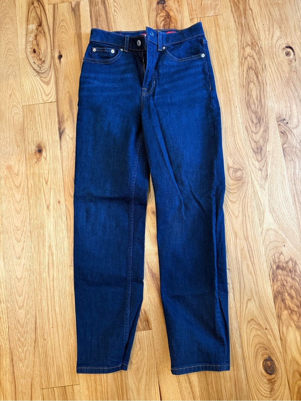 SPANX Straight Leg Dark Blue Women's Jeans